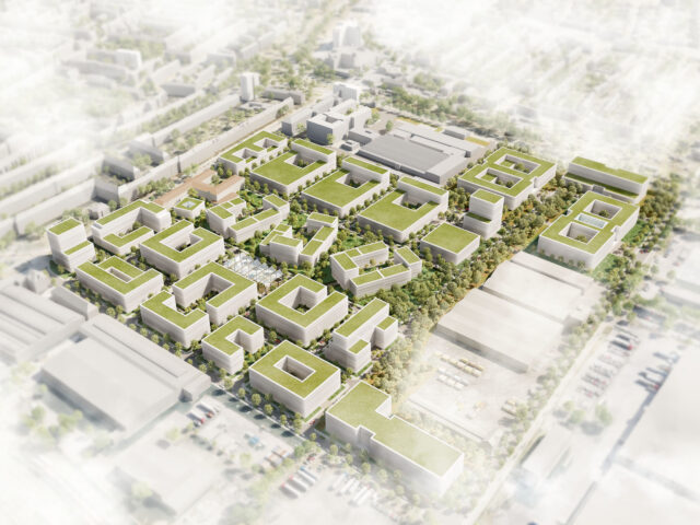 Campus Hannover Ricklingen-ASP Architekten-Überflugperspektive-Staedtebau-Stadtentwicklung